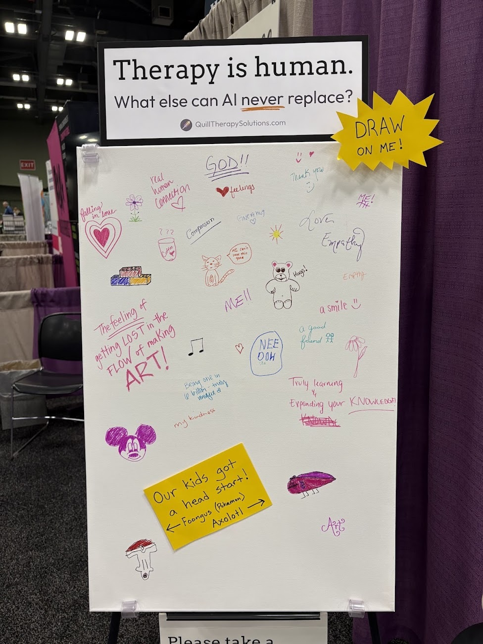 Therapy is Human canvas update at the ACA.